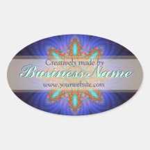 Creatively Made by Fractal Art Product Label Sticker