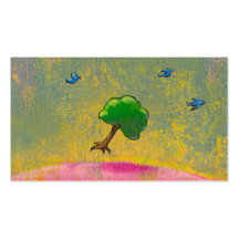 Creativity imagination fun hopeful art flying tree business card template