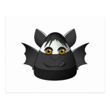 Creepy Candy Corn Bat Postcards