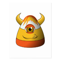 Creepy Candy Corn Cute Monster Postcards