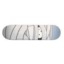 Creepy Cartoon Mummy Halloween Skateboard