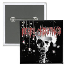 Creepy Christmas Pinback Buttons