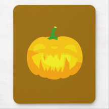 Creepy Fanged Jack-O-'Lantern Mouse Mat