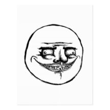Creepy Me Gusta Face Post Cards
