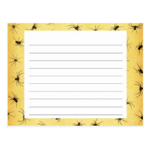 Creepy Spiders Halloween Recipe Card Post Cards