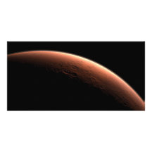 Crescent Sunrise on Mars the Red Planet Photo Card