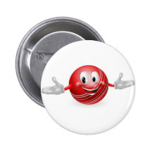 Cricket Ball Mascot Pins