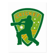 cricket batsman batting australia stars post cards