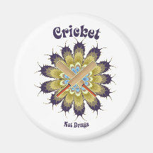 Cricket Not Drugs Refrigerator Magnet