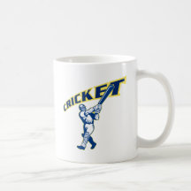 cricket sport batsman batting coffee mugs