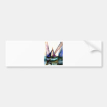CricketDiane Sailboat Abstract 1 Sailing Bumper Stickers