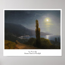 Crimean Coast in Moonlight Ivan Aivazovsky Posters