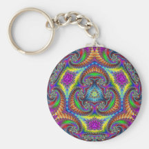 Crimped and curled key chains