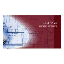 Crimson Red Architect business cards