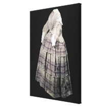 Crinoline dress, 1850-60 canvas prints
