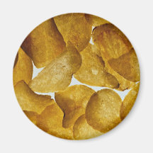 Crispy potato chips refrigerator magnets