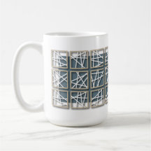 Criss Cross Pattern Blue Mug