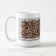 Criss Cross Pattern Reddish Mug
