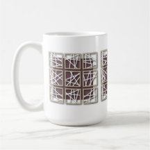 Criss Cross Pattern Small Square Purple Mug