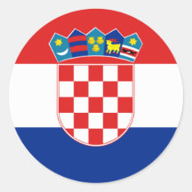 croatia round sticker