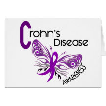 Crohn's Disease BUTTERFLY 3 Greeting Cards