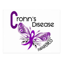 Crohn's Disease BUTTERFLY 3 Post Card