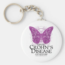Crohn's Disease Butterfly Keychain