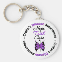Crohn's Disease Hope Faith Cure Keychains