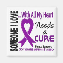 Crohns Disease Needs A Cure 3 Refrigerator Magnets