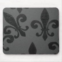 Crooked Fleur De Lis Mouse Pads