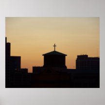 Cross at Dusk, Detroit Print