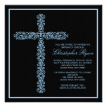 Cross Baptism Christening Boy Baptism Inviation Personalized Invitations