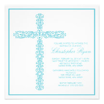 Cross Baptism Christening Boy Baptism Inviation Announcements