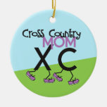 Cross Country Mum - front and back Christmas Ornaments
