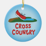 Cross Country Running - front and back Christmas Tree Ornament