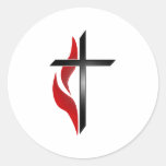 CROSS & FLAME STICKER