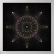 Cross Hairs Fractal Design Poster