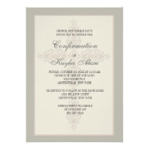 Cross Watermark Religious Invitation