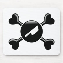 Crossbones Meat Cutting Mouse Pads
