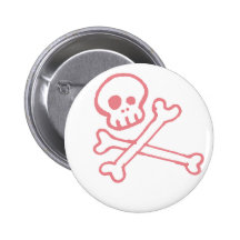 Crossbones& Skull Pinback Buttons