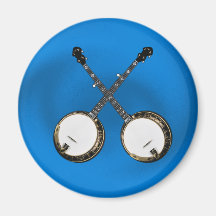 CROSSED BANJOS MAGNET