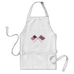 Crossed Bennington and Ft Mifflin Flags Aprons