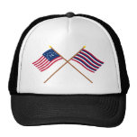 Crossed Bennington and Ft Mifflin Flags Trucker Hat