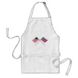 Crossed Betsy Ross and Ft Mifflin Flags Apron