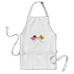 Crossed Betsy Ross Flag & Phila Light Horse Colour Aprons