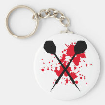 crossed darts icon keychain