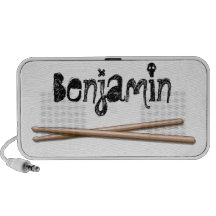 Crossed Drumsticks for Drummer Personalised iPod Speakers
