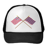 Crossed Grand Union and Ft Mifflin Flags Mesh Hat