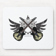 Crossed Guitars and Skulls Mousepads