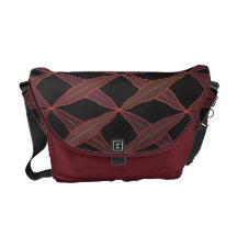 Crossed Leaves Messenger Bag